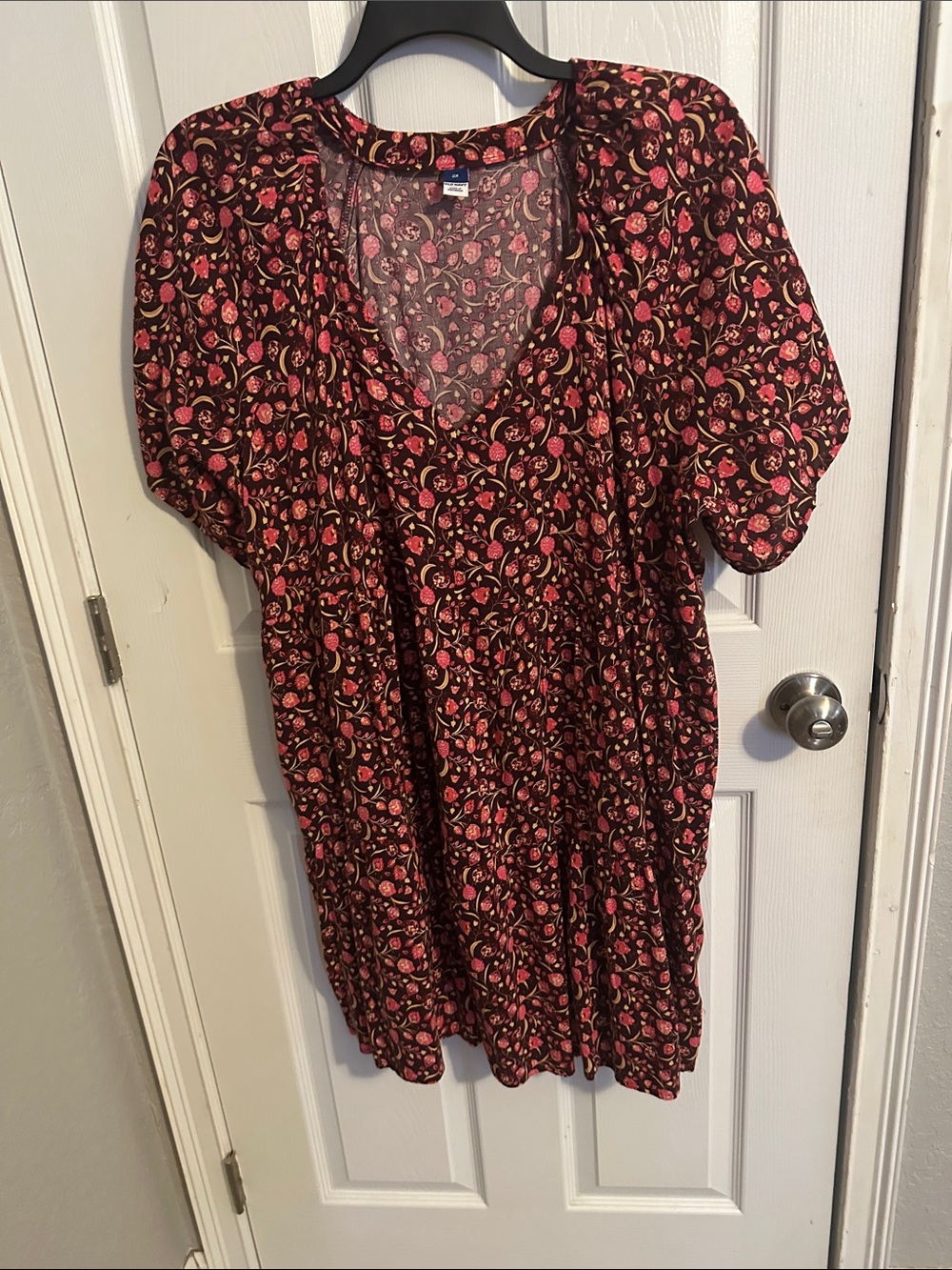 Old Navy Midi Dress with Pink Floral Print